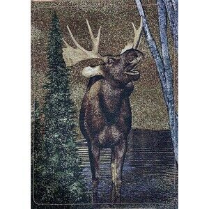 New Tapestry Panel Moose Approx. 12' x 17" Piece/Panel
